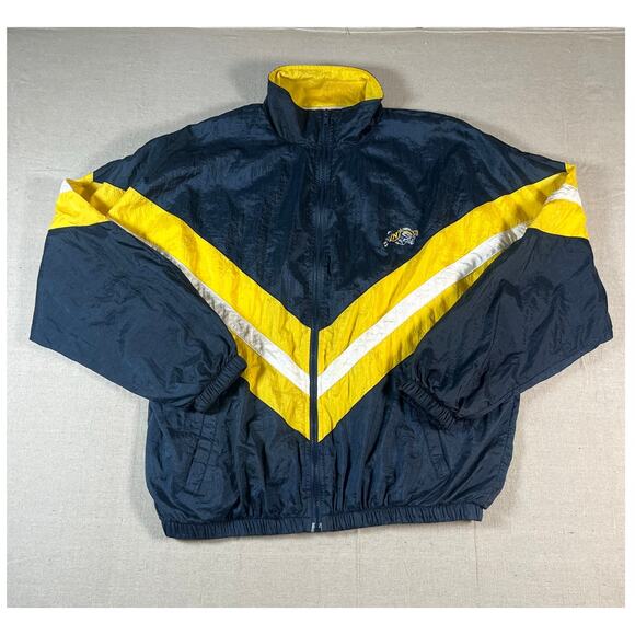 Vintage 90's Navy Midshipmen Full Zip Windbreaker Mens Size Medium - Picture 1 of 6